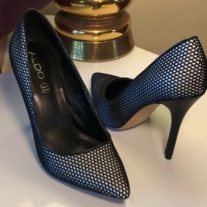 Aldo Mesh Overlay Leather Pumps-Pre❤️’d